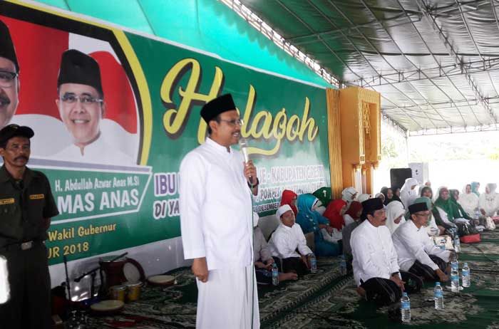 Hadiri Deklarasi Bu Nyai Gresik, Gus Ipul Janjikan Kesejahteraan Guru Swasta