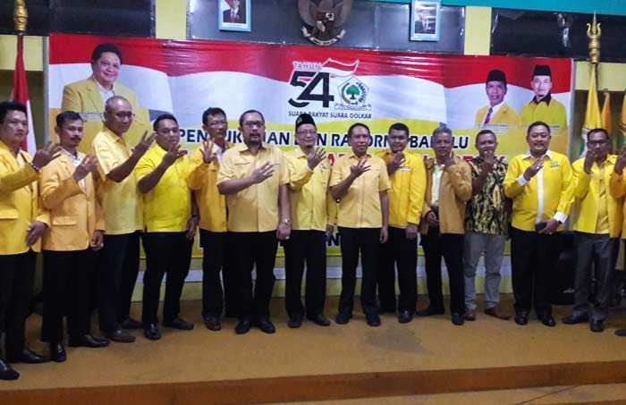 Dikukuhkan, Bappilu Golkar Gresik Optimis Bisa Menangkan Pemilu 2019