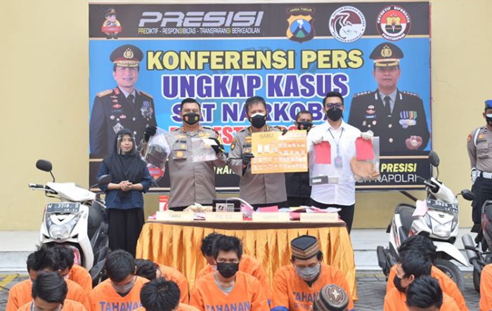 Sebulan, ​Satresnarkoba Polresta Sidoarjo Berhasil Amankan 36 Tersangka dari 27 Kasus Narkoba