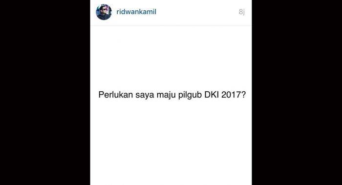 Maju Lawan Ahok atau Tidak, Ridwan Kamil Masih Galau: Istikharah Dulu Maju Lawan Ahok atau Tidak, Ridwan Kamil Masih Galau: Istikharah Dulu