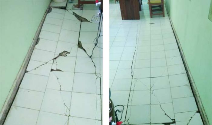 Butuh Perbaikan, Lantai SMK Nurul Dholam Kebonagung Pacitan Ambles dan Retak Butuh Perbaikan, Lantai SMK Nurul Dholam Kebonagung Pacitan Ambles dan Retak