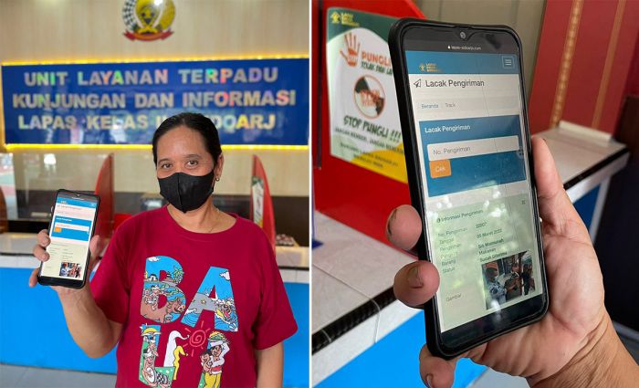 Lewat Cak Man, Keluarga Bisa Lacak Posisi Barang Titipan untuk WBP Lapas Sidoarjo Lewat Cak Man, Keluarga Bisa Lacak Posisi Barang Titipan untuk WBP Lapas Sidoarjo