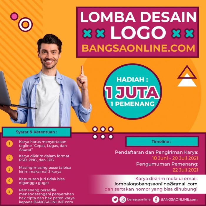Lomba Desain Logo Berhadiah Uang Tunai ! HUT ke-7 BANGSAONLINE.com Lomba Desain Logo Berhadiah Uang Tunai ! HUT ke-7 BANGSAONLINE.com