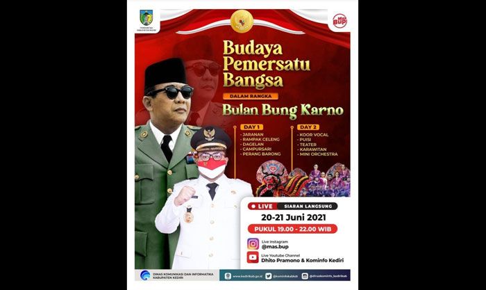 Peringati Bulan Bung Karno, Pemkab Kediri Gelar Seni Budaya Pemersatu Bangsa Peringati Bulan Bung Karno, Pemkab Kediri Gelar Seni Budaya Pemersatu Bangsa