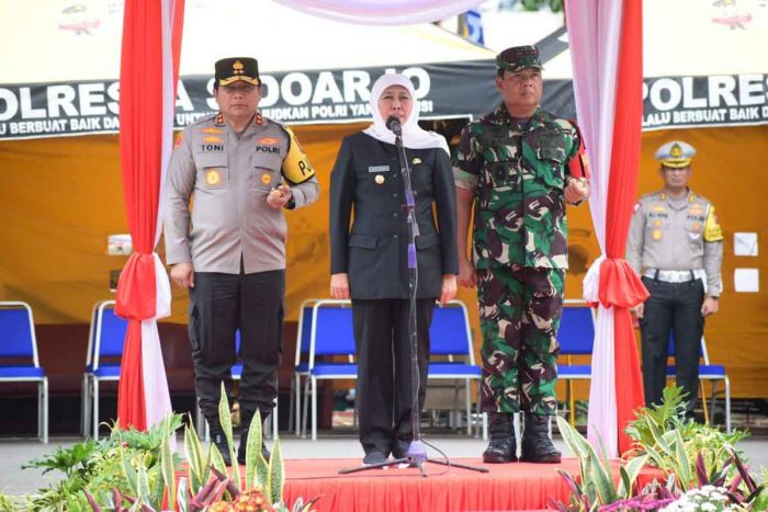 Jelang Resepsi Satu Abad NU, Gubernur Khofifah Pimpin Apel Gelar Pasukan Operasi Keselamatan Semeru