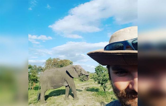 Selfie Bareng Gajah Liar, Tewas Dipelukan Pacar