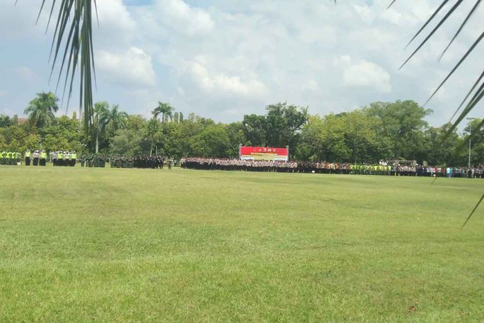 Jelang Kunjungan Presiden Jokowi ke Ngawi, Ribuan Personel Gabungan Dipersiapkan