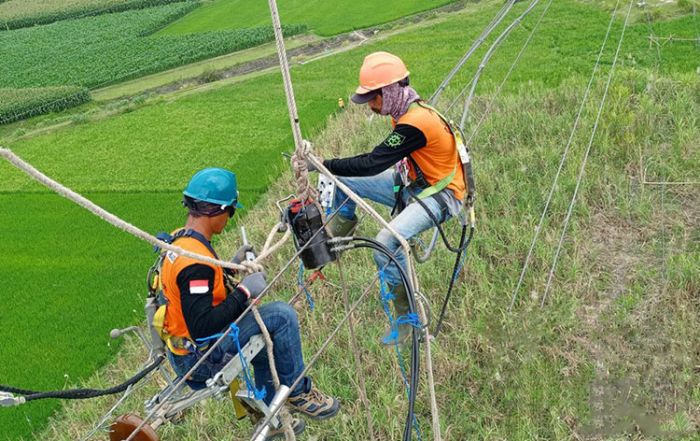 Terus Perbaiki Kualitas Kelistrikan, PLN UIT JBM Lakukan Rekonduktoring SUTT 150 kV