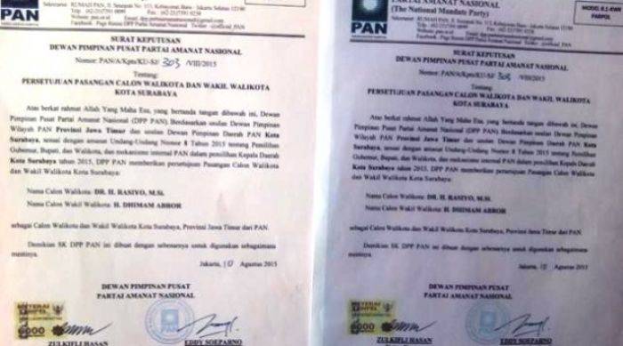  Berkas Rasiyo-Abror Hilang, KPU Surabaya Salahkan PAN