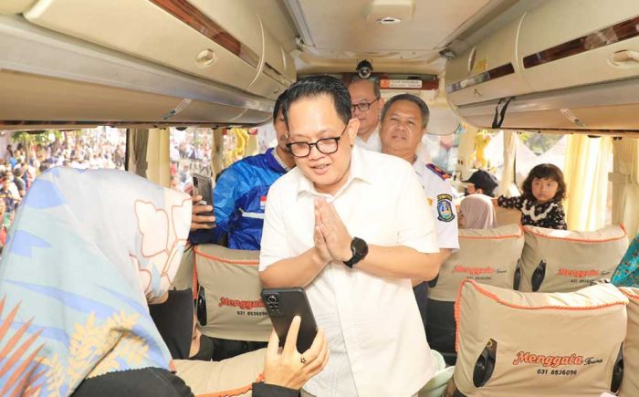 96 Bus Mudik Bareng Gratis Diberangkatkan, Pj. Gubernur Adhy Harap Tahun Depan Armada Meningkat