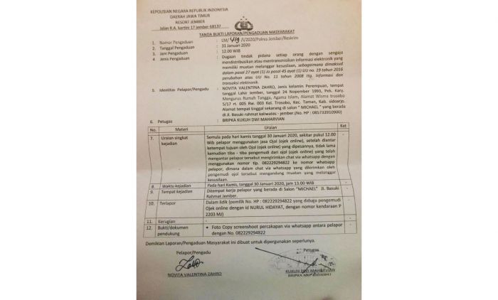 Oknum Ojol di Jember yang Lakukan Pelecehan Seksual Langsung Putus Mitra Oknum Ojol di Jember yang Lakukan Pelecehan Seksual Langsung Putus Mitra