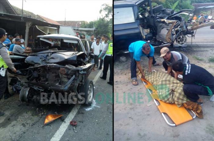 Truk Vs Panther Adu Moncong di Jalan Raya Ngawi Mantingan, 2 Nyawa Melayang