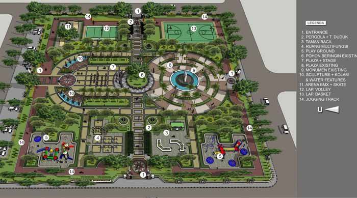 Pemkab Nganjuk Bangun Taman Bermain Keluarga di Alun-alun