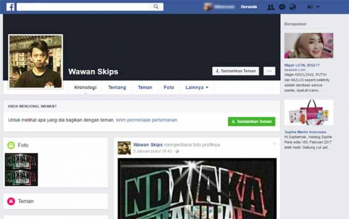 Wawan Sempat Curhat di Facebook Sebelum Bunuh Diri, Ini Isi Statusnya Wawan Sempat Curhat di Facebook Sebelum Bunuh Diri, Ini Isi Statusnya