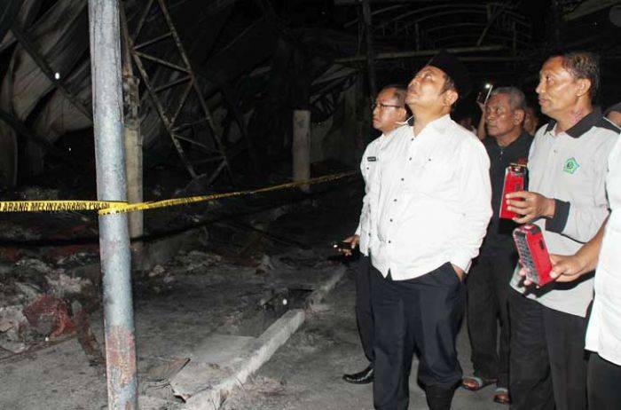 Pasca Terbakar, Bupati Sidoarjo Minta Pemilik Stan Pasar Porong Didata