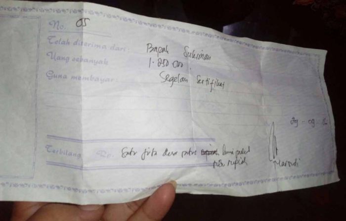 Prona di Desa Ketanggung Diduga Bermasalah, Warga Bayar Jutaan Rupiah, Sertipikat Tak Kunjung Jadi Prona di Desa Ketanggung Diduga Bermasalah, Warga Bayar Jutaan Rupiah, Sertipikat Tak Kunjung Jadi