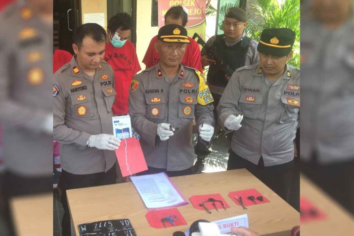 Polsek Mulyorejo Tangkap Dua Pelaku Jambret, Salah Satunya Pegawai Linmas Kota Surabaya