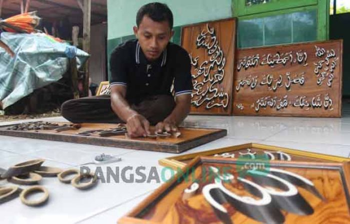 Sisa Potongan Bambu Bisa Disulap jadi Kaligrafi Cantik