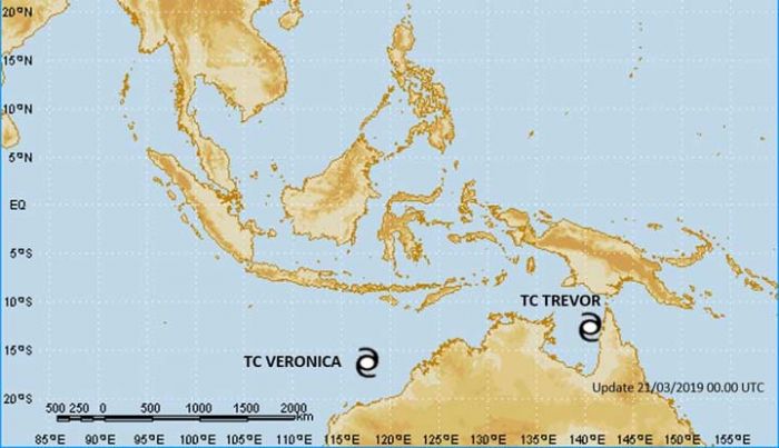 Savannah dan Veronica Berlalu, Siklon Trevor Mulai Masuk Perairan Indonesia Savannah dan Veronica Berlalu, Siklon Trevor Mulai Masuk Perairan Indonesia