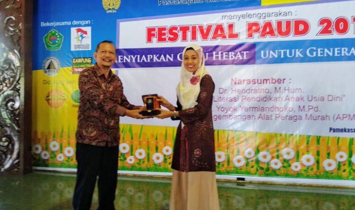 Mahasiswa S2 Unesa Gelar Festival PAUD di Pamekasan, Anak-anak Dapat Sosialisasi Mitigasi Bencana