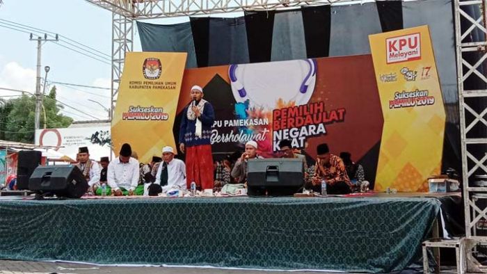 KPU Pamekasan Gelar Sholawat Bersama Berharap Pemilu Berjalan Aman dan Lancar