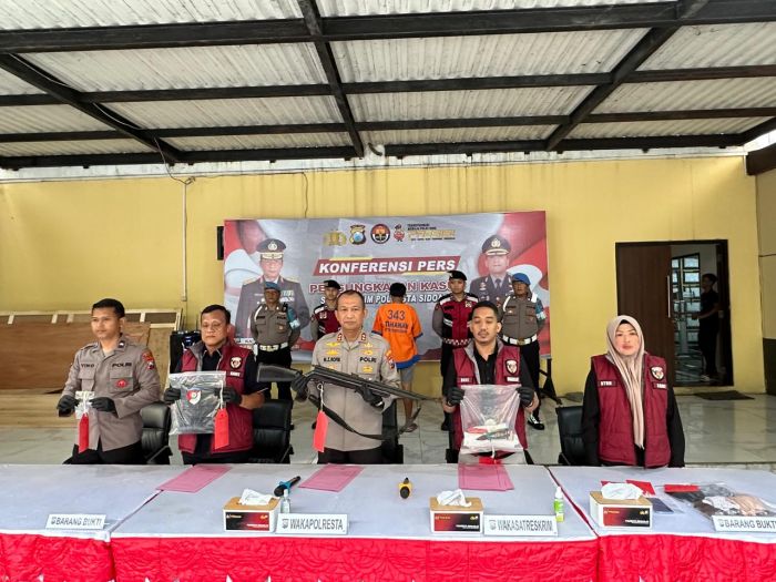 Polresta Sidoarjo Ungkap Pelaku dan Motif Penembakan Pria di Kedungboto Porong