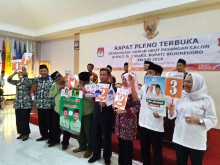 Inilah Nomor Urut Pasangan Cabup - Cawabup Bojonegoro 