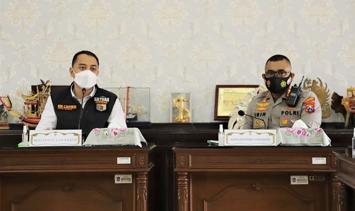 Wali Kota Eri Rumuskan Prototipe Penanganan Kasus Covid-19 Bersama Kapolrestabes Surabaya Wali Kota Eri Rumuskan Prototipe Penanganan Kasus Covid-19 Bersama Kapolrestabes Surabaya