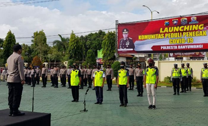 ​Polresta Banyuwangi Launching Komunitas Peduli Penegak Disiplin Covid-19