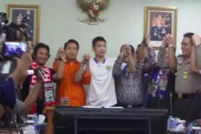 Enam Perwakilan Suporter Deklarasi Damai di Mapolda Metro Jaya 