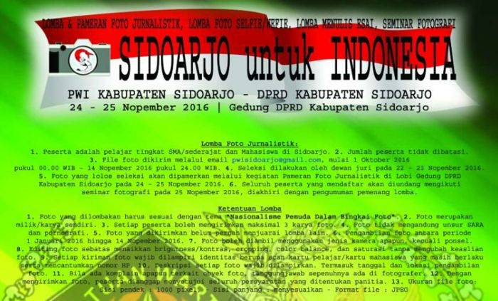 Peringati Sumpah Pemuda, PWI Sidoarjo Gelar Lomba Foto dan Menulis Esai Peringati Sumpah Pemuda, PWI Sidoarjo Gelar Lomba Foto dan Menulis Esai