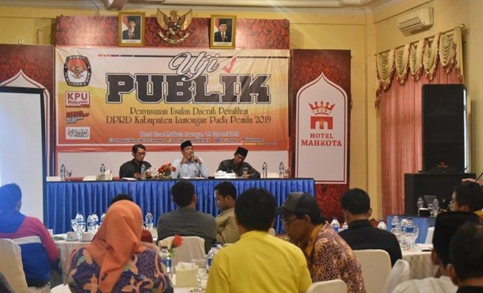 ​Hasil Uji Publik KPU Lamongan, 10 Parpol Ingin Perubahan Dapil