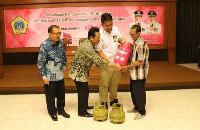 Kerjasama dengan Pertamina, BUMDes Pemkab Gresik Pasarkan Bright Gas LPG