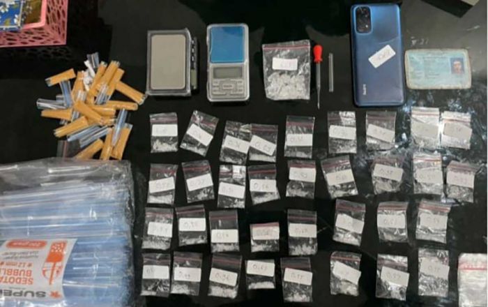Tangkap Pengedar Sabu, Polres Kediri Sita 35 Paket Siap Edar