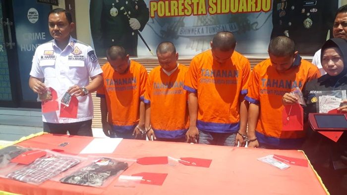 Komplotan Spesialis Pembobol Mesin ATM Asal Lampung Dibekuk Polresta Sidoarjo