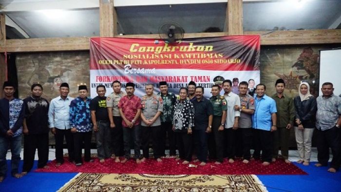 Jelang Pilkades di Taman, Polresta Sidoarjo Gelar Cangkrukan Kamtibmas Jelang Pilkades di Taman, Polresta Sidoarjo Gelar Cangkrukan Kamtibmas