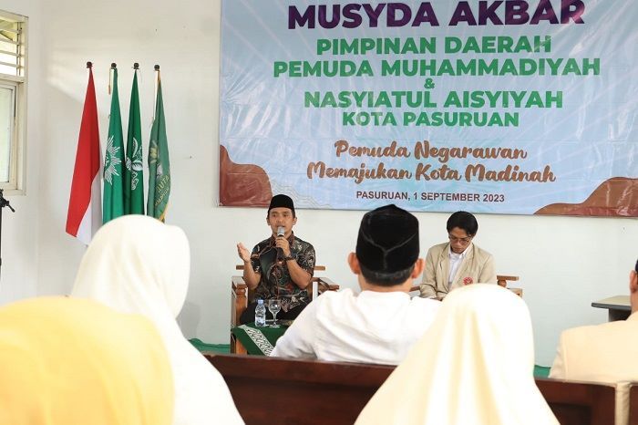 Musyda Akbar Pemuda Muhammadiyah-Nasyiatul Aisyiyah Kota Pasuruan, Mas Adi Beri Pesan Motivasi Musyda Akbar Pemuda Muhammadiyah-Nasyiatul Aisyiyah Kota Pasuruan, Mas Adi Beri Pesan Motivasi
