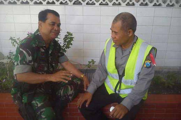 Babinsa dan Babinkamtibmas Tandes Surabaya Tingkatkan Kekompakan