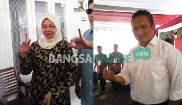 Pilkada Kediri: Haryanti Nyoblos di Ngasem, Ari di Wates