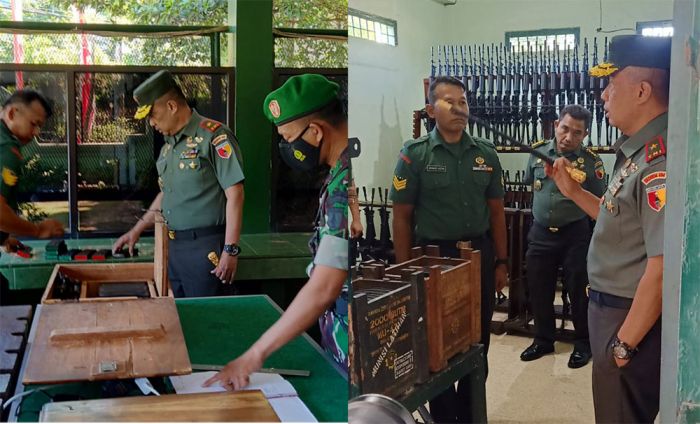 Danrem 084/Bhaskara Jaya Sidak Gudang Senjata dan Amunisi serta Pangkalan Makorem Danrem 084/Bhaskara Jaya Sidak Gudang Senjata dan Amunisi serta Pangkalan Makorem