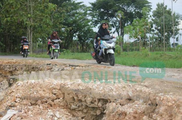 Tak Kunjung Dibenahi, Kerusakan Jalan Poros Senori-Singgahan Kian Parah