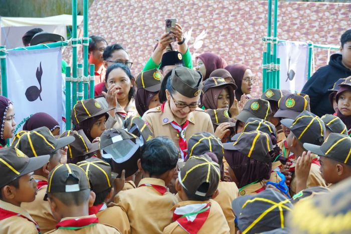 Annisa Hanindhito Buka Pesta Siaga Kwartir Pramuka Kabupaten Kediri di Taman Wisata Ubalan