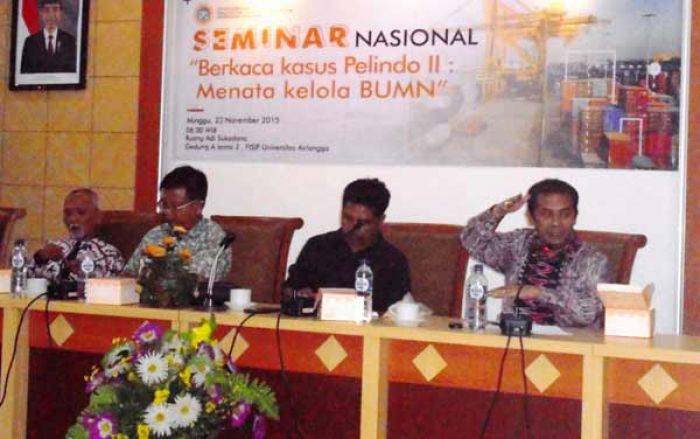 Kasus Pelindo II Diseminarkan Fisip Unair: BUMN Belum Bisa Sumbang Keuangan Negara Kasus Pelindo II Diseminarkan Fisip Unair: BUMN Belum Bisa Sumbang Keuangan Negara