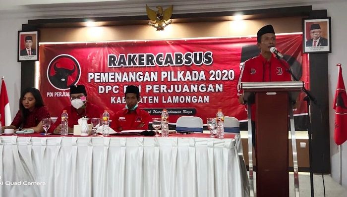 Solidkan Tim Pemenangan KarSa, DPC PDIP Lamongan Gelar Rakercabsus dengan 27 PAC