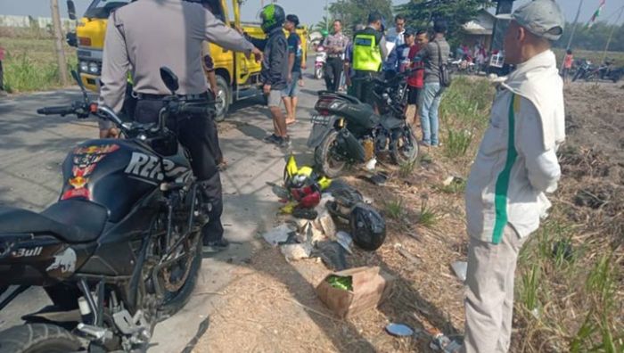 Dua Motor Beradu Banteng di Mojokerto, Nyawa Balita Melayang Dua Motor Beradu Banteng di Mojokerto, Nyawa Balita Melayang