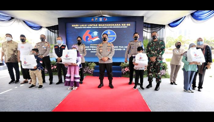 Bantu Raih Impian ​Korban Covid-19, Ditlantas Polda Jatim Inisiasi Program Orang Tua Asuh