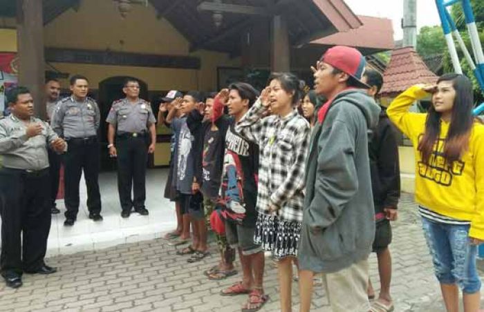 Polsek Bangilan Gembleng 12 Anak Punk Lewat Wawasan Kebangsaan 