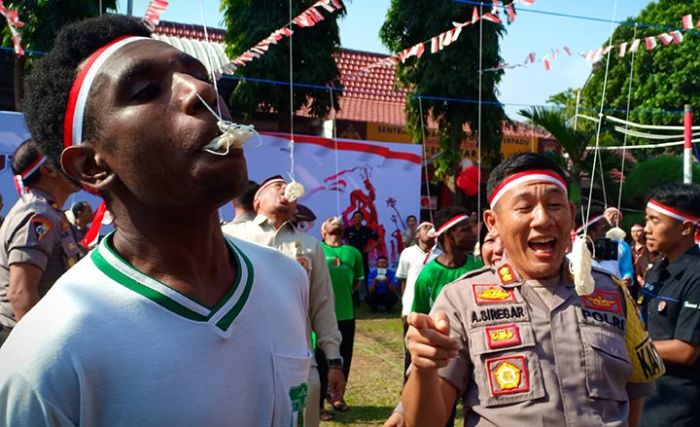 Pelajar Papua Ikut Agustusan di Mapolres Blitar Kota
