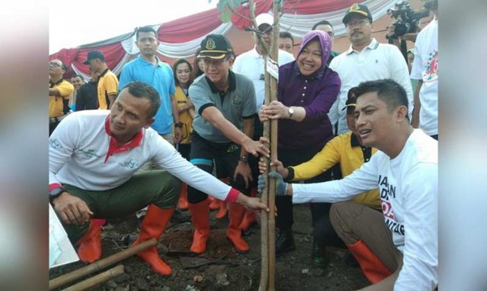 Peringati HUT RI, Risma ​Canangkan Kebun Raya Mangrove Pertama di Dunia