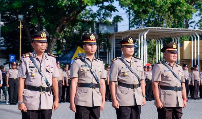 Kapolresta Sidoarjo Pimpin Upacara Sertijab Kapolsek Sedati dan Krembung